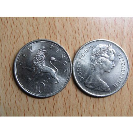 GB 1973 Elizabeth II 10p Coin High Grade A/U