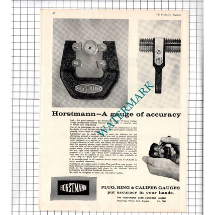 The Horstmann Gear Company Ltd / Birmal Birmingham Aluminium Casting 1960 Advert