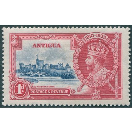 Antigua 1935 1d deep blue & carmine Jubilee SG91 unused