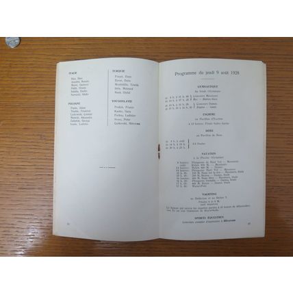 1928 AMSTERDAM OLYMPICS PROGRAMME No. 33 - VERY RARE