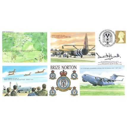 Brize Norton RAF Station DA Hurrell 101 Squadron Military Map Hand Signed LTD TO