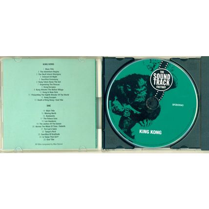 1933’s KING KONG classic original giant ape drama Max Steiner soundtrack CD