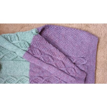 Brand New Hand Knitted Ladies Aran roll neck Jumper