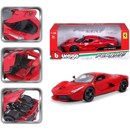 Bburago 1:18 Scale Ferrari Race and Play Laferrari Diecast Vehicle (Colors May V