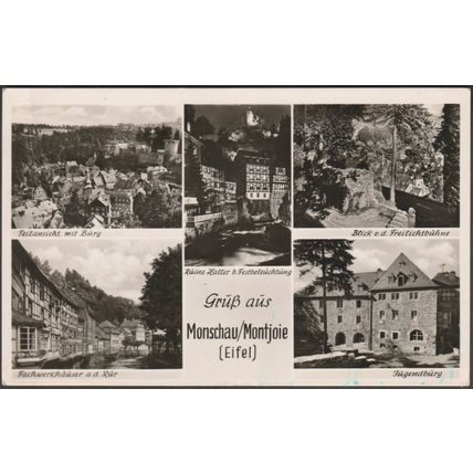 Grüß aüs Monschau/Montjoie, Eifel, c.1960 - Robert Cornely Foto-AK