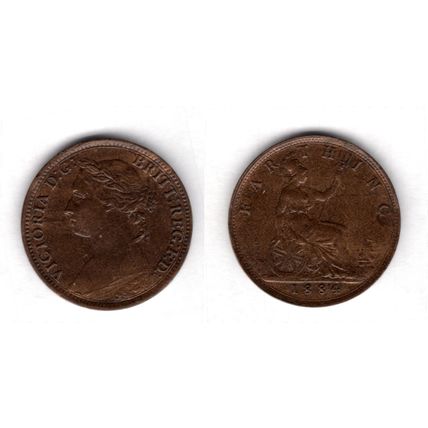 Great Britain. Victoria. Farthing 1884 EF. dy19175