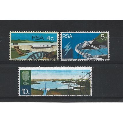SouthAfrica.Opening of Hendrik Verwoerd Dam set of 3.Fine Used.Aug25b