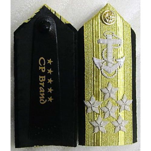 CP NEW US NAVY SIX STARS ADMIRAL RANK HI QUALITY SHOULDER BOARDS COLLECTORS ITEM