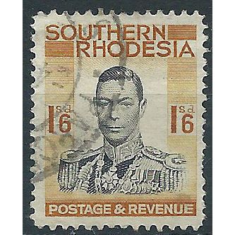 Southern Rhodesia 1937 SG49 1/6d Black & Orange-Yellow Fine Used....