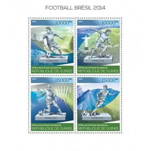 GUINEA 2014 SHEET MNH BRAZIL WORLD CUP FOOTBALL SOCCER SPORTS FUTBOL DEPORTES 1
