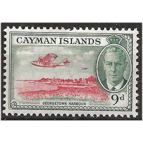 Cayman Islands 1950 SG143 9d Scarlet & Grey-Green Mounted Mint .. ..