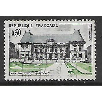 FRANCE 1961 TOURIST PUBLICITY 30c LAW COURTS RENNES SG 1544 FINE USED