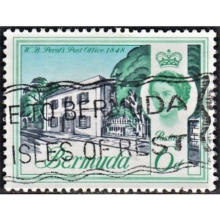 BERMUDA, 1962-68 6d Perot's Post Office, SG 168 (Scott 180), used.