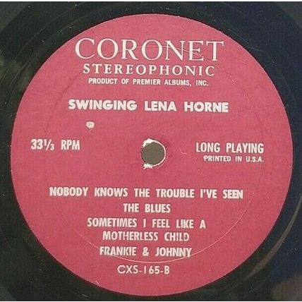 1963 Lena Horne Swinging LP Vinyl Record Album (P5