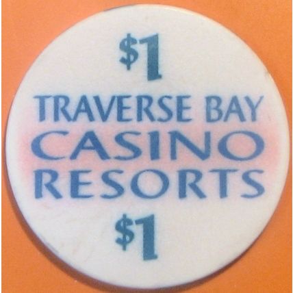 Leelanau Sands. $1 Casino Chip. Peshawbestown, MI. W71.