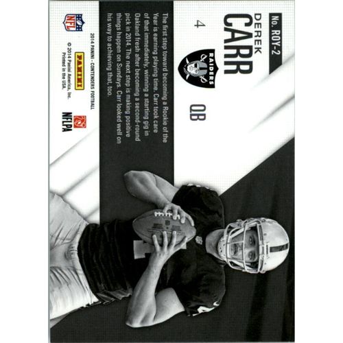 2014 Football Panini Contenders Derek Carr-Rookie of the Year Contenders