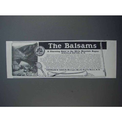 1913 The Balsams Hotel Ad!