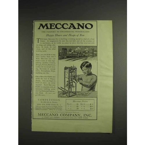 1914 Meccano Toy Set Ad - Happy Hours, Heaps of Fun