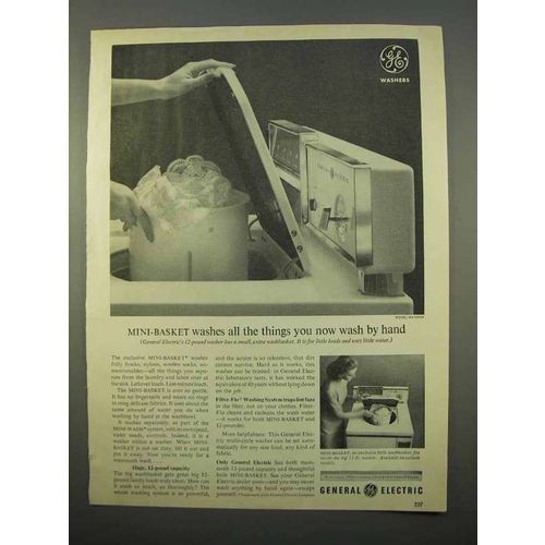 1963 General Electric Model WA1050X Washer Ad