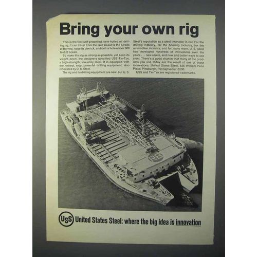 1966 United States Steel Ad - Bring Your Own Rig