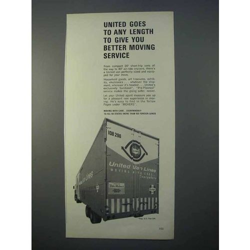 1966 United Van Lines Ad - Goes To Any Length