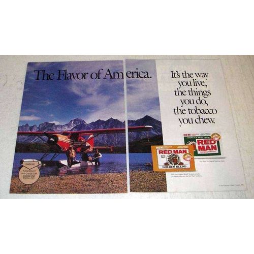 1991 Red Man Tobacco Ad - The Flavor of America