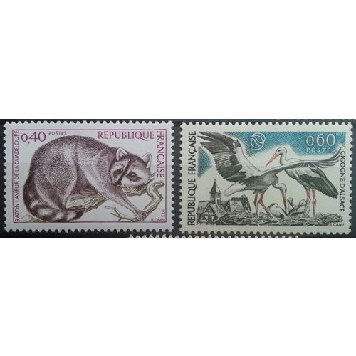 FRANCE: 1973 Nature Conservation set SG2002/3 MNH