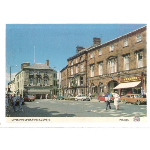 DEVONSHIRE, PENRITH, CUMBRIA unused vintage postcard 1989 by Dennis =