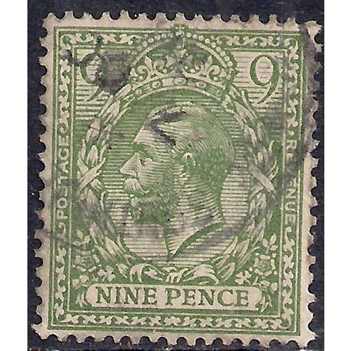 GB 1924 - 26 KGV 9d Olive Green SG 427 Wmk 111 ( G1444 )
