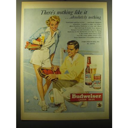1950 Budweiser Beer Advertisement - nothing like it