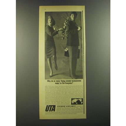 1964 UTA French Airlines Ad - Why do so many flying-minded businessmen enjoy