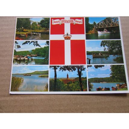 multiview, DENMARK country . used postcard 1987 postmark =