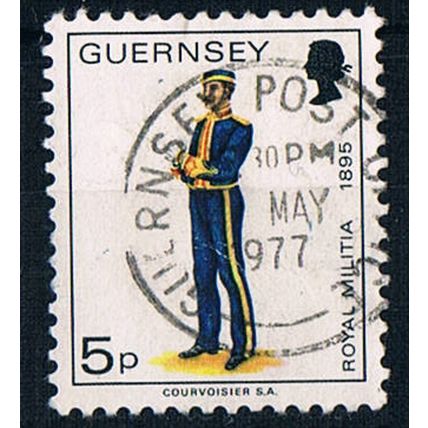 Guernsey 1974 SG105a GU10 Royal Guernsey Artillery 1895 5p Used Stamp