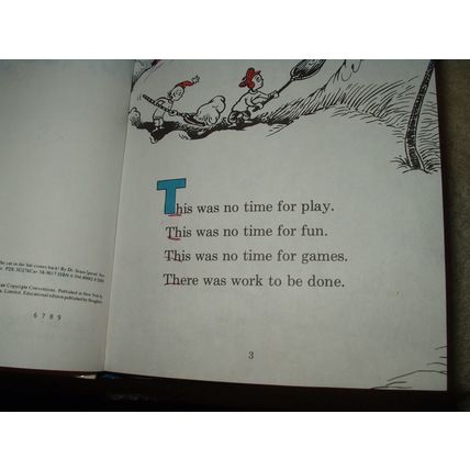 the cat in the hat comes back book 1958 grolier book club edition uvwx 6789