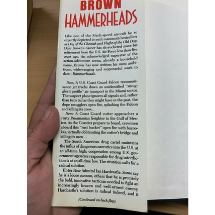 1990 1ST EDITION DALE BROWN "HAMMER HEADS" WAR FICTION USA HARDBACK BOOK (P5)