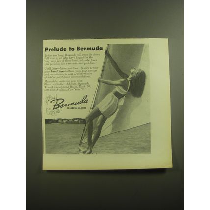 1946 Bermuda Tourism Advertisement - Prelude to Bermuda