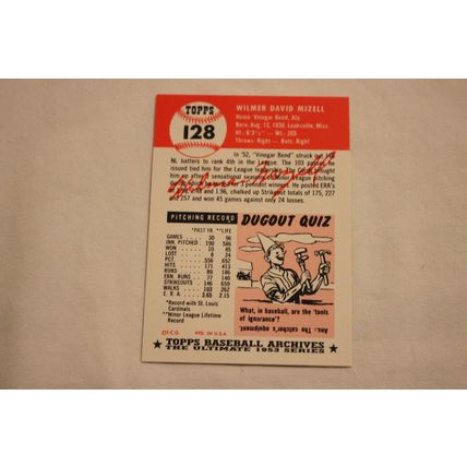 Wilmer Mizell 1991 Topps 1953 Archives NO. 128