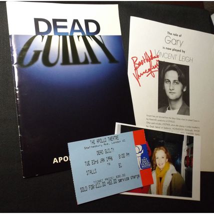 Hayley Mills & Jenny Seagrove Signed Dead Guilty Playbill/personal photo, London