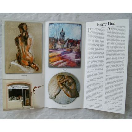 Leaflet Atelier Galerie, Pierre Duc Peintre et Sculpteur, Dole