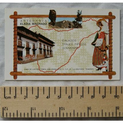 Information card Artesania Eladia Machado, Calados Trajes Tipigos, Tenerife