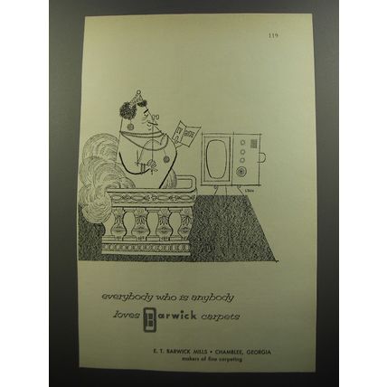 1956 Barwick Carpet Advertisement - Everybody who is anybody