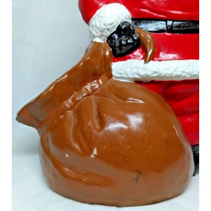 Unique 1973 Duncan Ceramic Waving Santa Christmas Planter Candy Holder Vintage