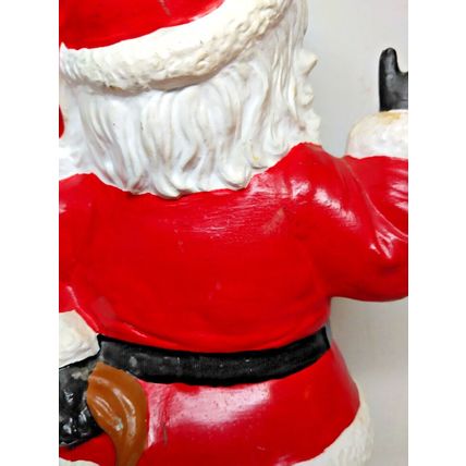 Unique 1973 Duncan Ceramic Waving Santa Christmas Planter Candy Holder Vintage