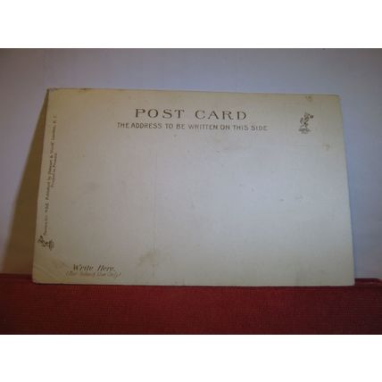CHERUB AND LYRE unused antique postcard by Stewart & Woolf =