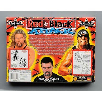 wwe wwf ljn classic superstars red & black attack hogan, nash & bischoff