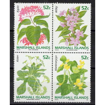 Marshall Islands 398b MNH Flowers block Nature Plants ZAYIX 0124S0009