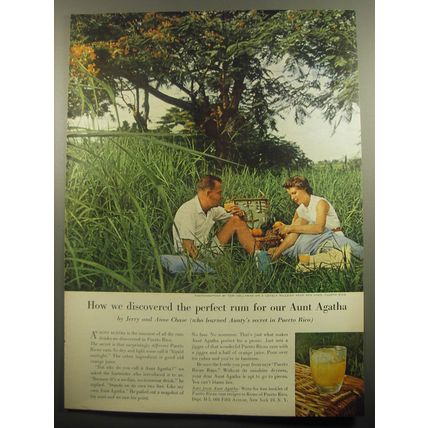 1959 Rums of Puerto Rico Ad - How we discovered the perfect rum for our Aunt