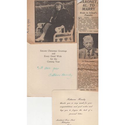 Katherine Hornsby Wife of Gordon Home Sussex Cricket Club Autograph & More