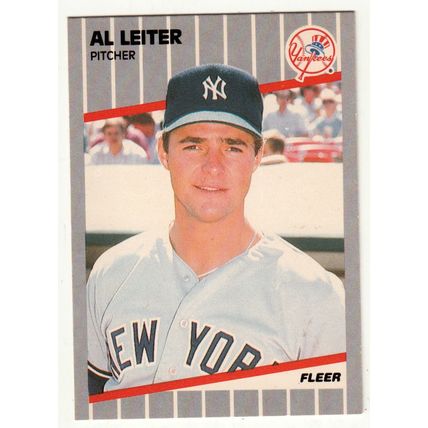 1989 Fleer Al Leiter rookie baseball card #257 - RC