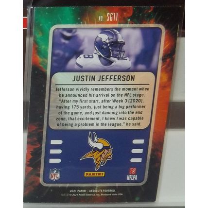 2021 Panini Absolute JUSTIN JEFFERSON (Vikings) Star Gazing insert #SG11